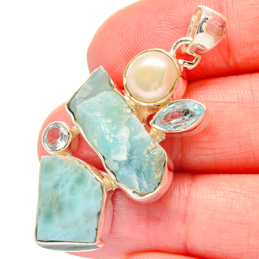 Larimar Pendants handcrafted by Anasilvercos - PD19745