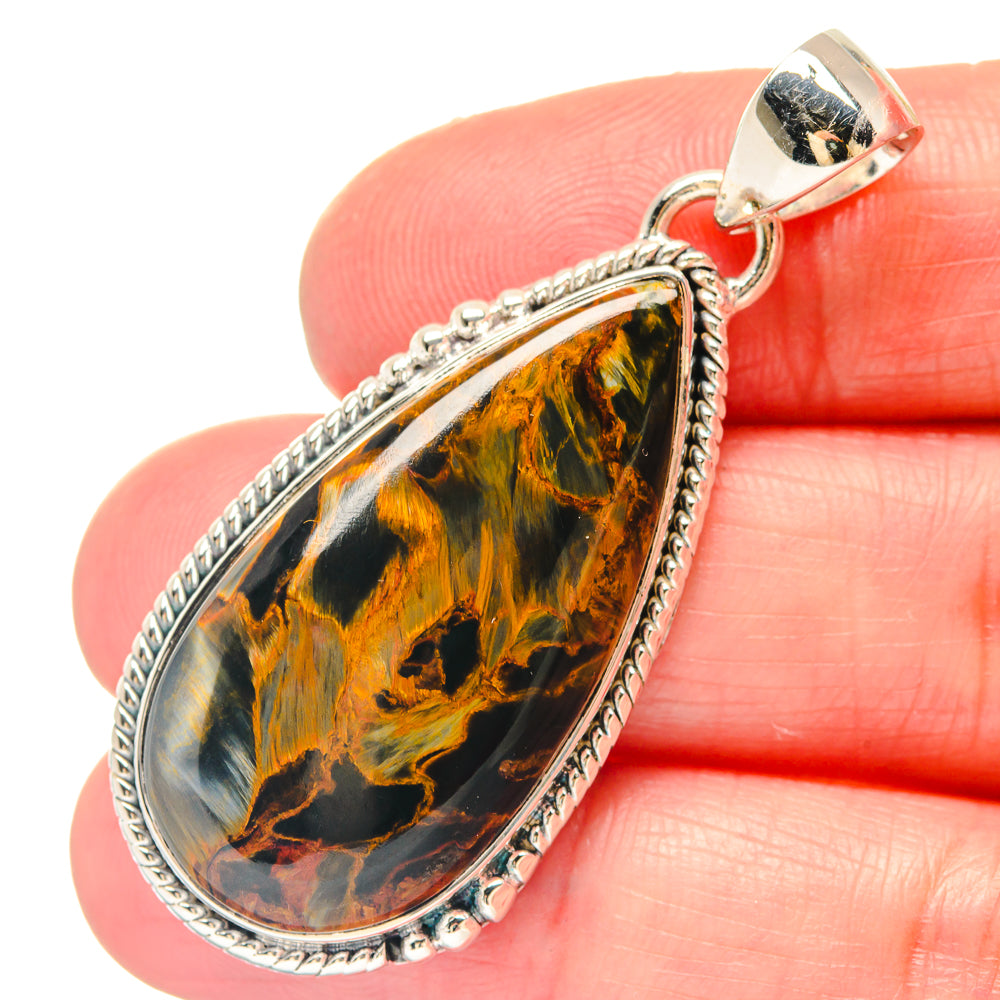 Golden Pietersite Pendants handcrafted by Anasilvercos - PD19751