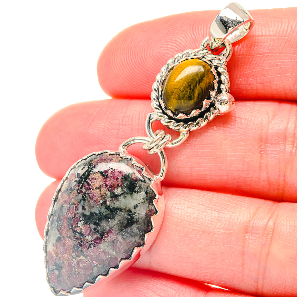 Russian Eudialyte Pendants handcrafted by Anasilvercos - PD19763