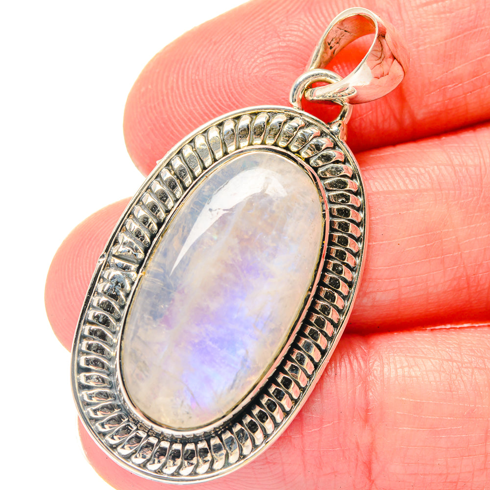 Rainbow Moonstone Pendants handcrafted by Anasilvercos - PD19770