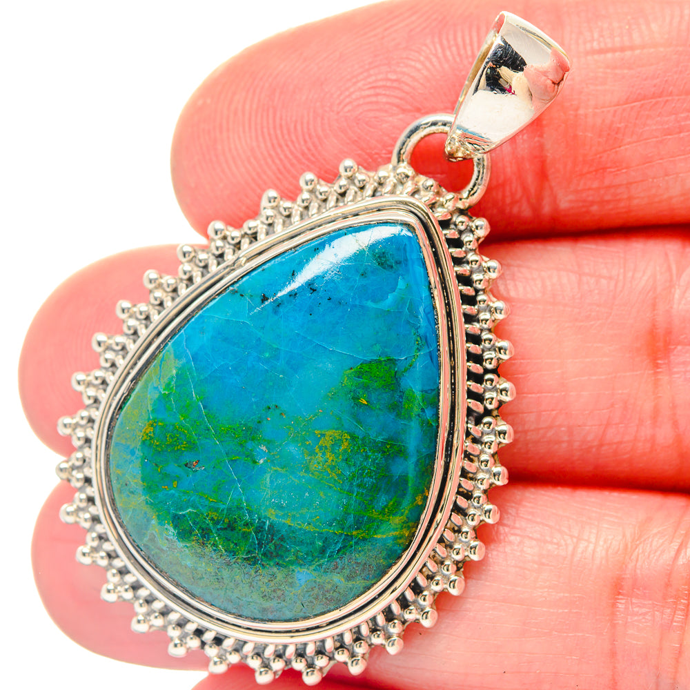 Chrysocolla Pendants handcrafted by Anasilvercos - PD19777