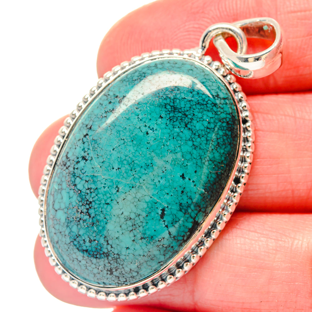 Tibetan Turquoise Pendants handcrafted by Anasilvercos - PD19779