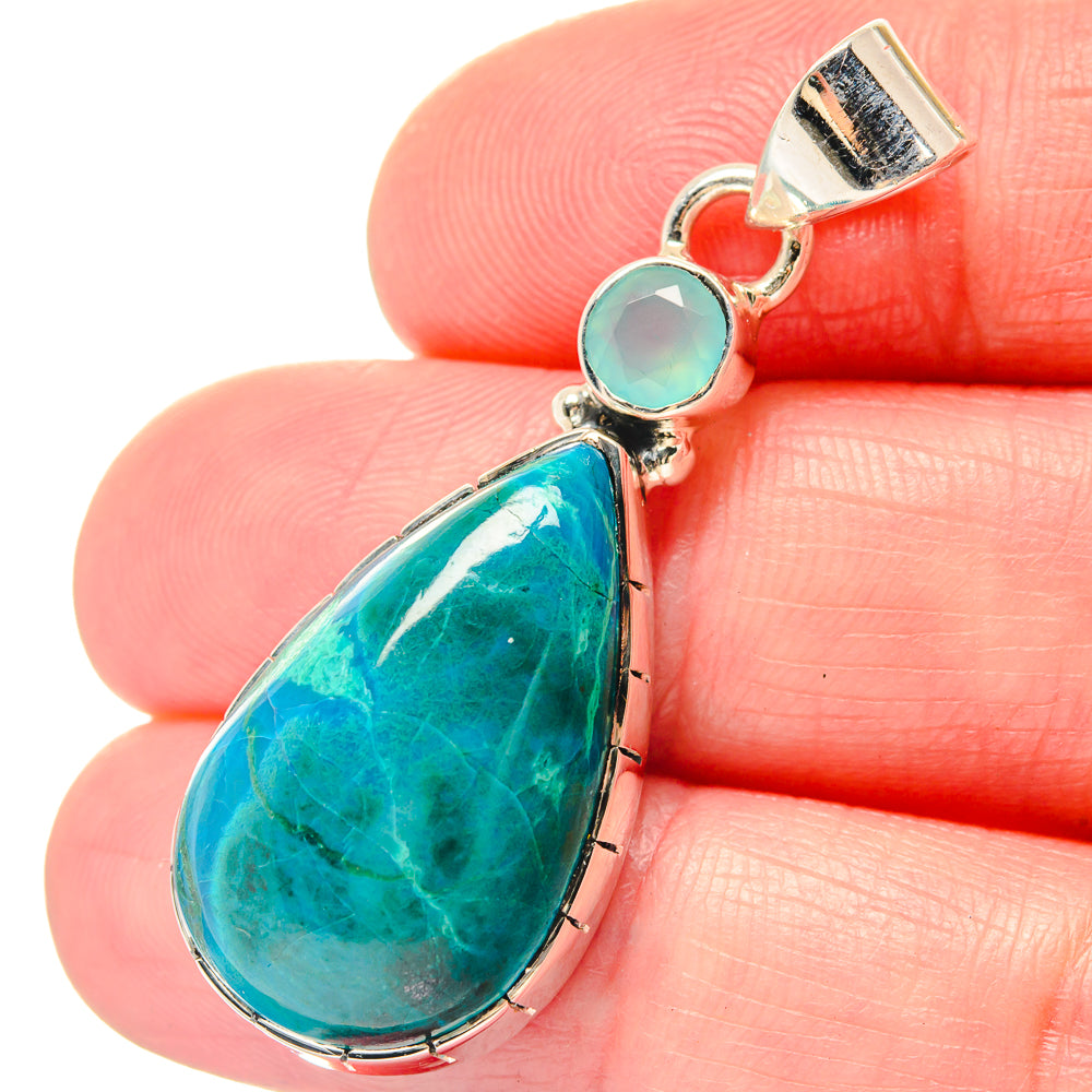 Chrysocolla Pendants handcrafted by Anasilvercos - PD19783