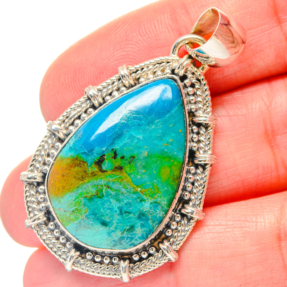 Chrysocolla Pendants handcrafted by Anasilvercos - PD19785