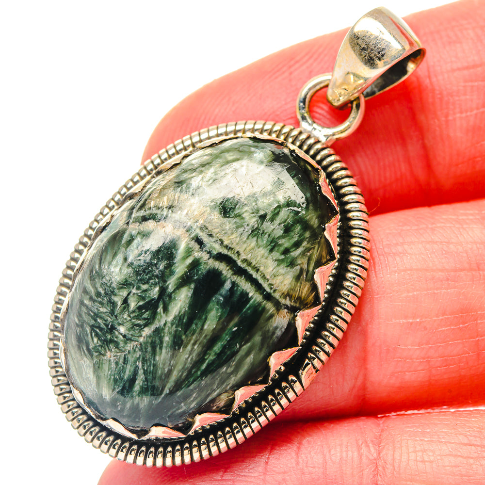 Seraphinite Pendants handcrafted by Anasilvercos - PD19787