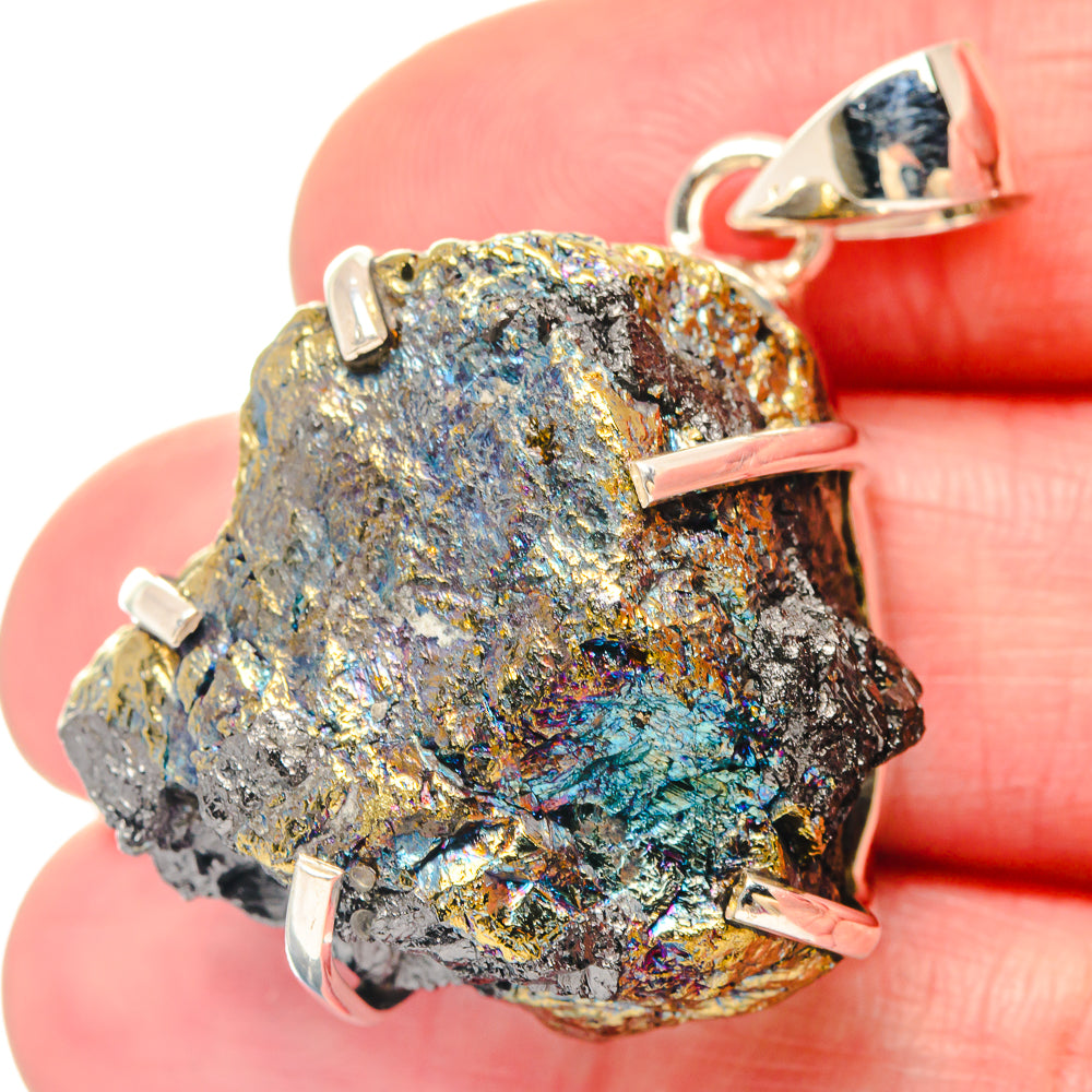 Spectro Pyrite Druzy Pendants handcrafted by Anasilvercos - PD19802
