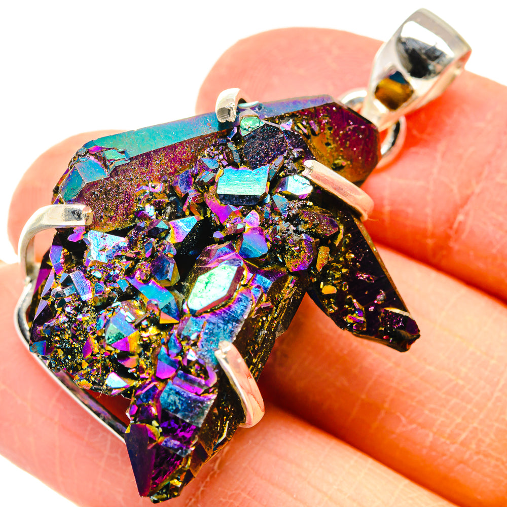 Titanium Druzy Pendants handcrafted by Anasilvercos - PD19831