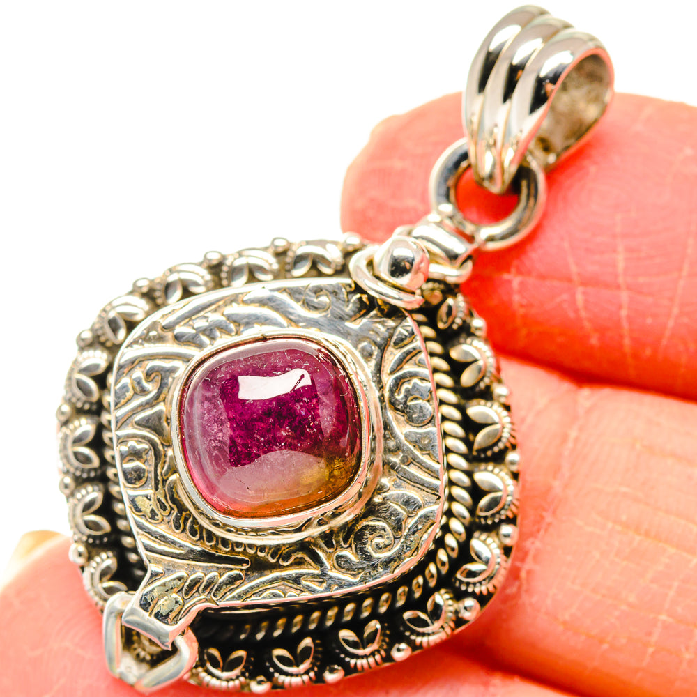 Pink Tourmaline Pendants handcrafted by Anasilvercos - PD19845
