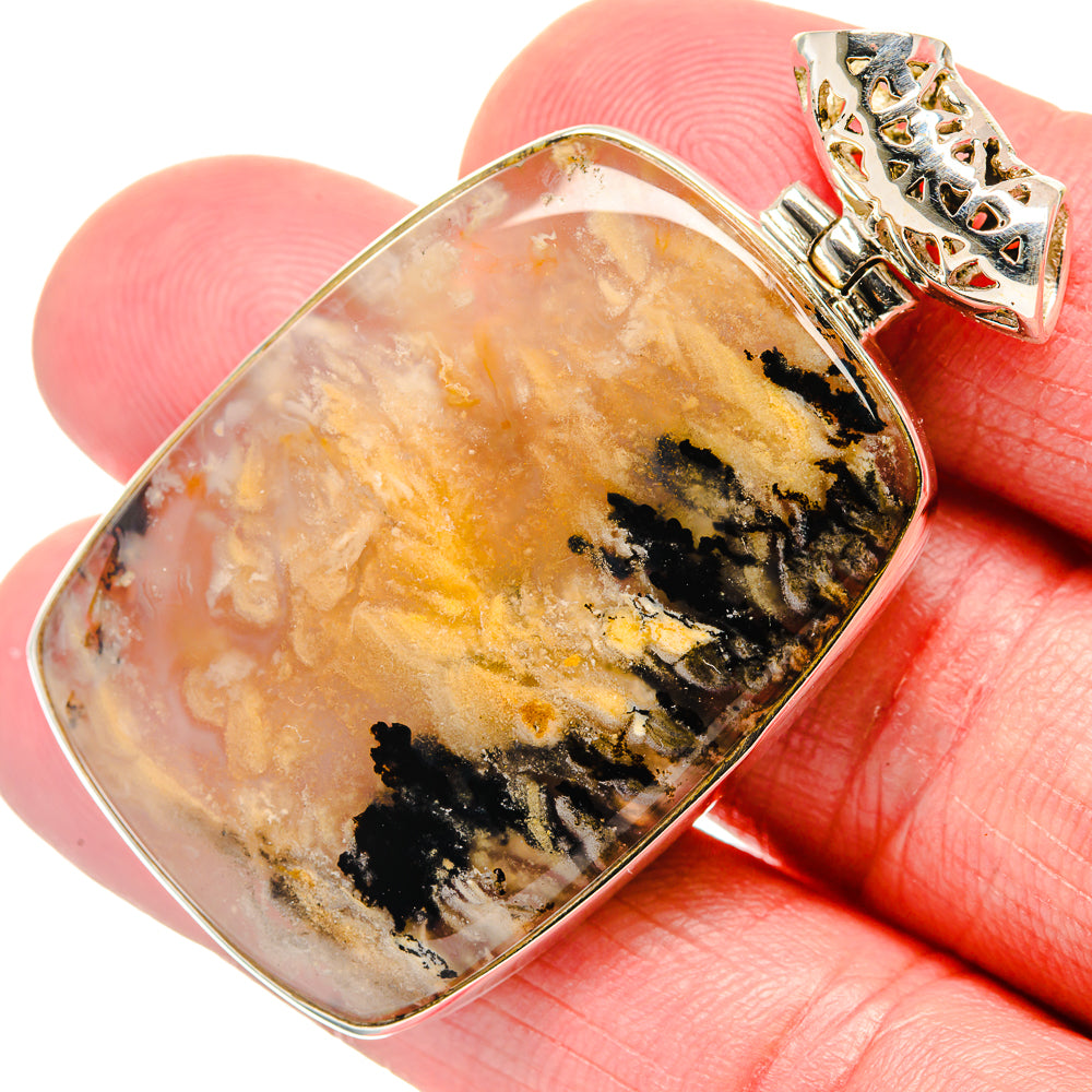 Plume Agate Pendants handcrafted by Anasilvercos - PD19850