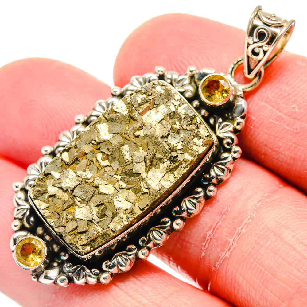 Pyrite Pendants handcrafted by Anasilvercos - PD19868