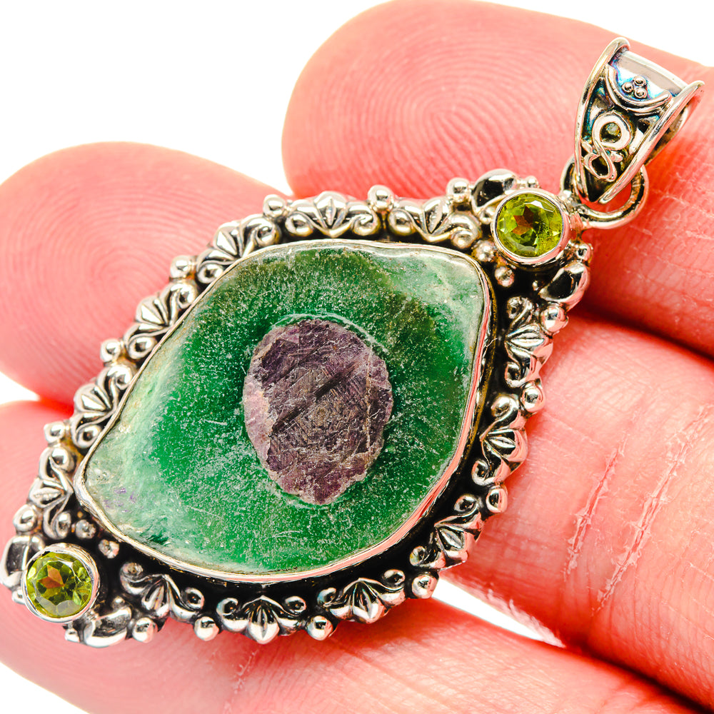 Ruby Fuchsite Pendants handcrafted by Anasilvercos - PD19869