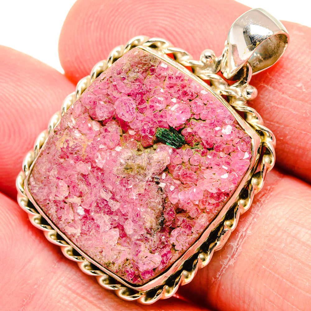 Cobalto Calcite Druzy Pendants handcrafted by Anasilvercos - PD19871