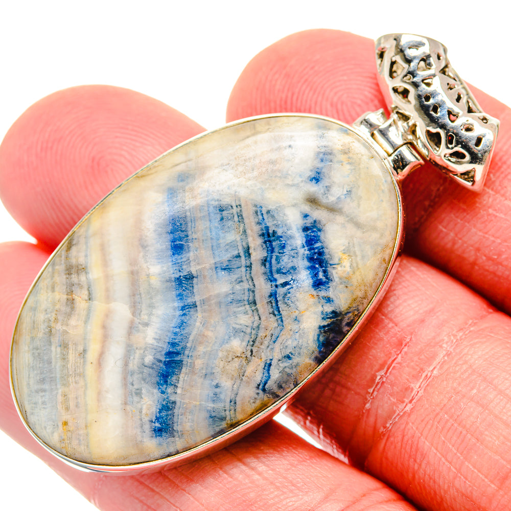 Blue Scheelite Pendants handcrafted by Anasilvercos - PD19873