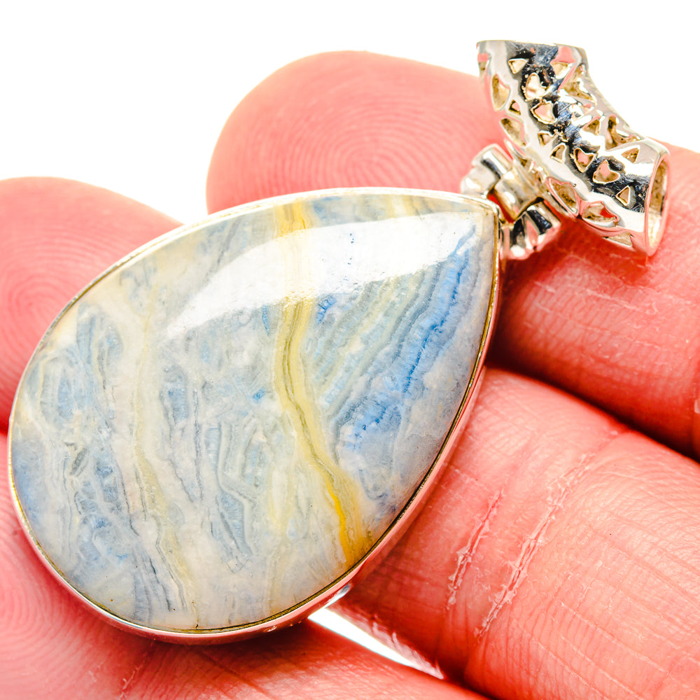 Blue Scheelite Pendants handcrafted by Anasilvercos - PD19874