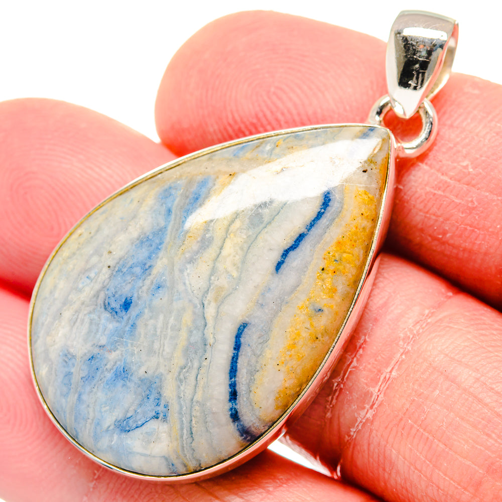 Blue Scheelite Pendants handcrafted by Anasilvercos - PD19879