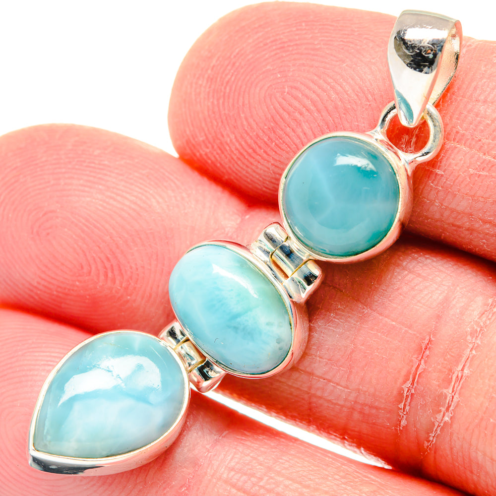 Larimar Pendants handcrafted by Anasilvercos - PD19892