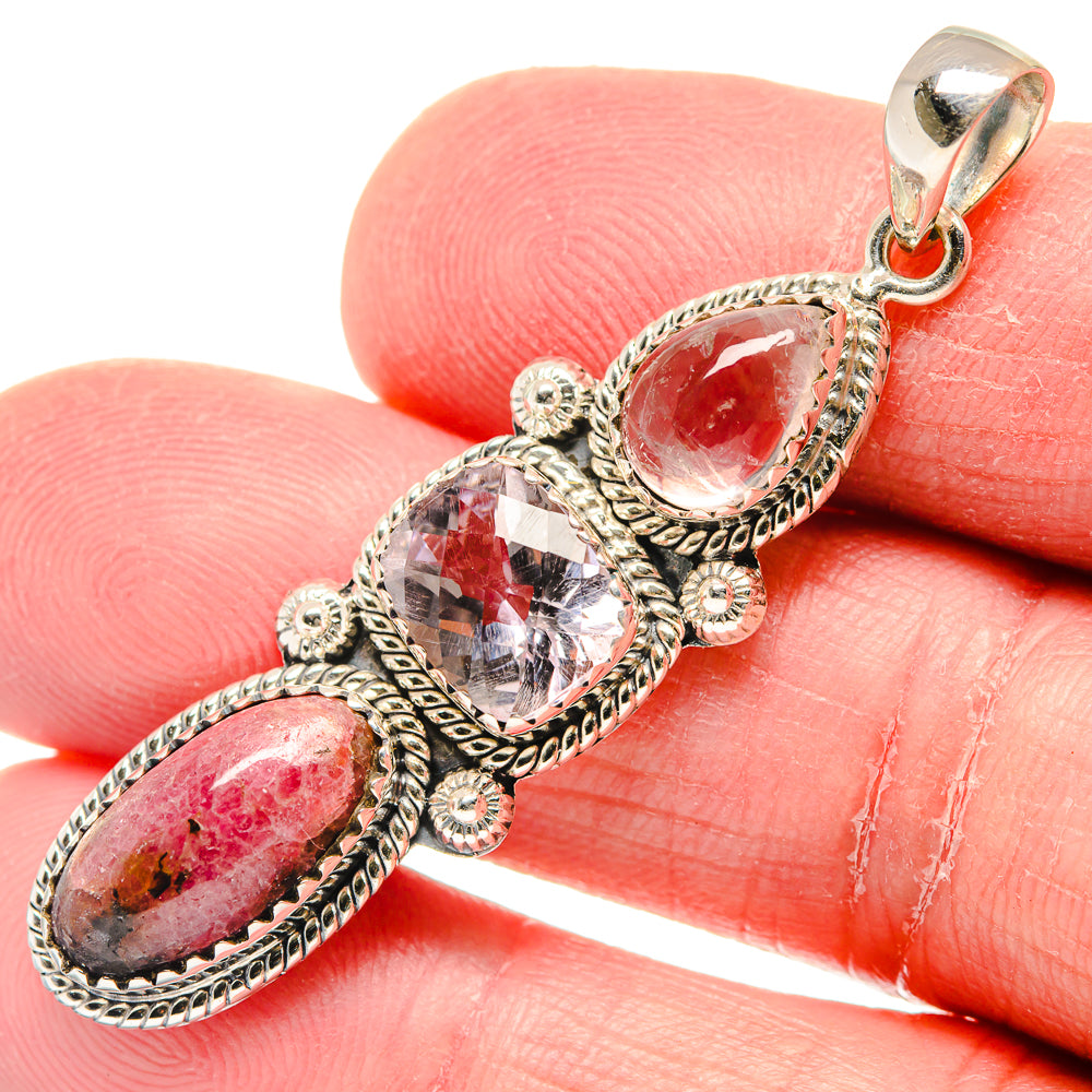 Rhodonite Pendants handcrafted by Anasilvercos - PD19896