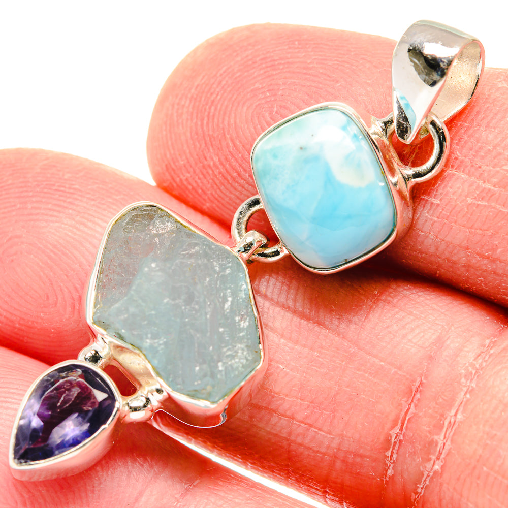 Aquamarine Pendants handcrafted by Anasilvercos - PD19913