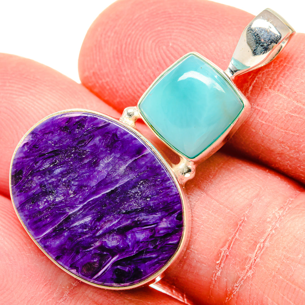 Charoite Pendants handcrafted by Anasilvercos - PD19931