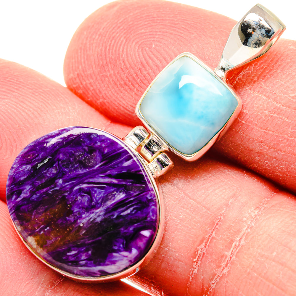 Charoite Pendants handcrafted by Anasilvercos - PD19933