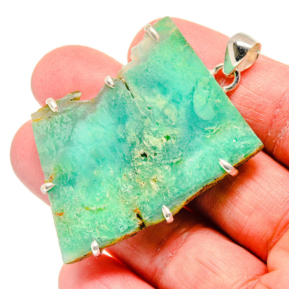 Chrysoprase Pendants handcrafted by Anasilvercos - PD19976