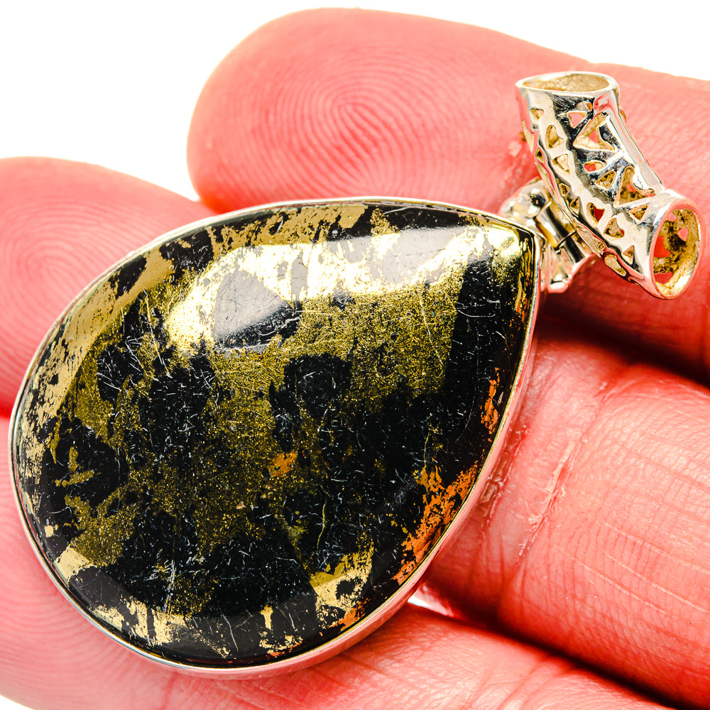 Pyrite Agate Pendants handcrafted by Anasilvercos - PD19994