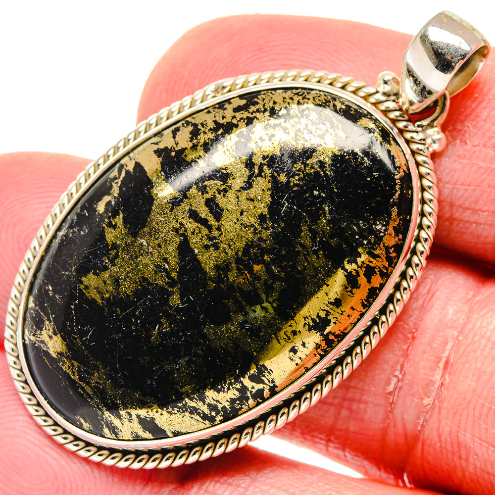 Pyrite Agate Pendants handcrafted by Anasilvercos - PD19997
