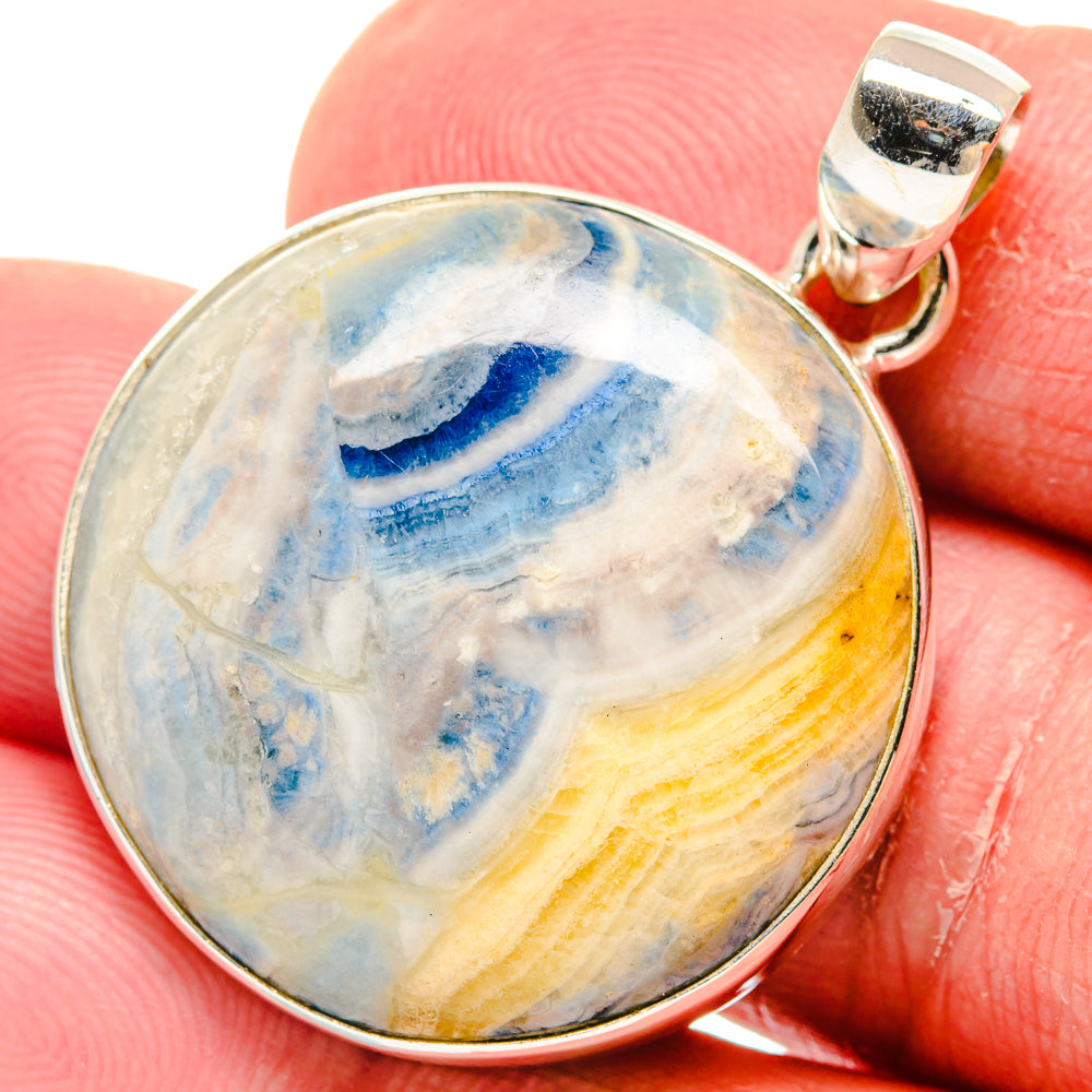 Blue Scheelite Pendants handcrafted by Anasilvercos - PD20009