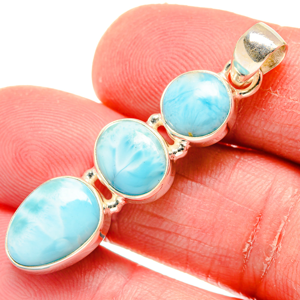 Larimar Pendants handcrafted by Anasilvercos - PD20018