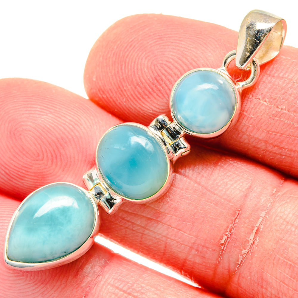 Larimar Pendants handcrafted by Anasilvercos - PD20020