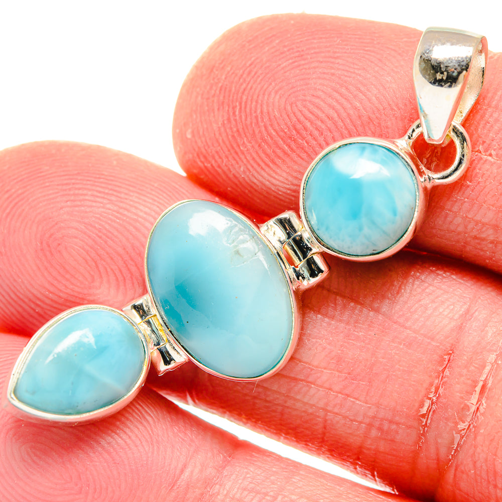 Larimar Pendants handcrafted by Anasilvercos - PD20021