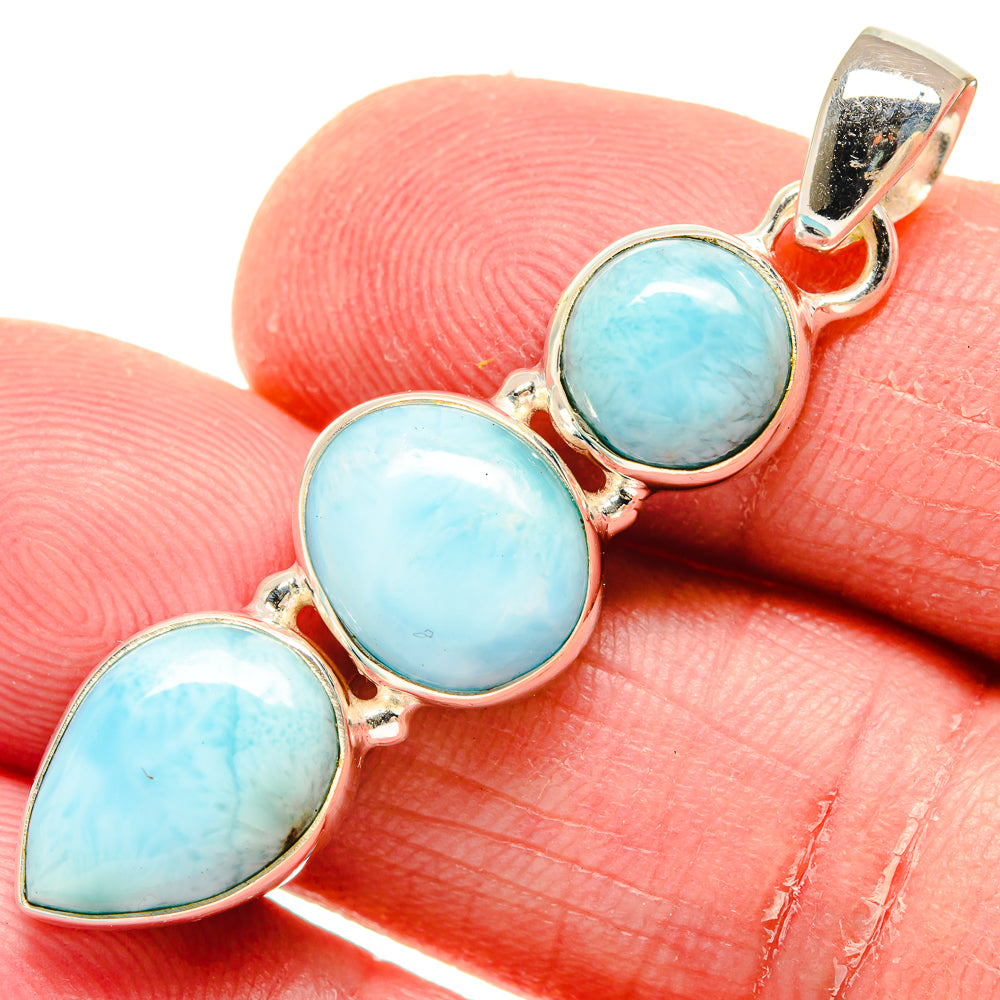 Larimar Pendants handcrafted by Anasilvercos - PD20022