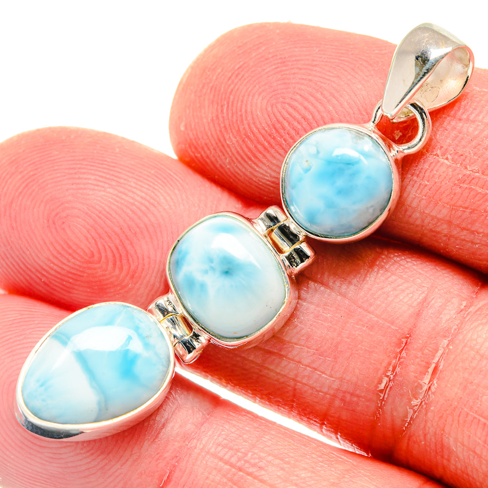 Larimar Pendants handcrafted by Anasilvercos - PD20023