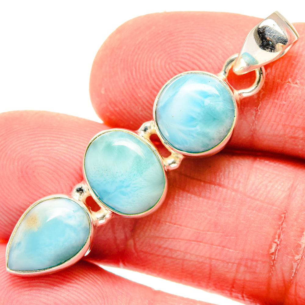 Larimar Pendants handcrafted by Anasilvercos - PD20024