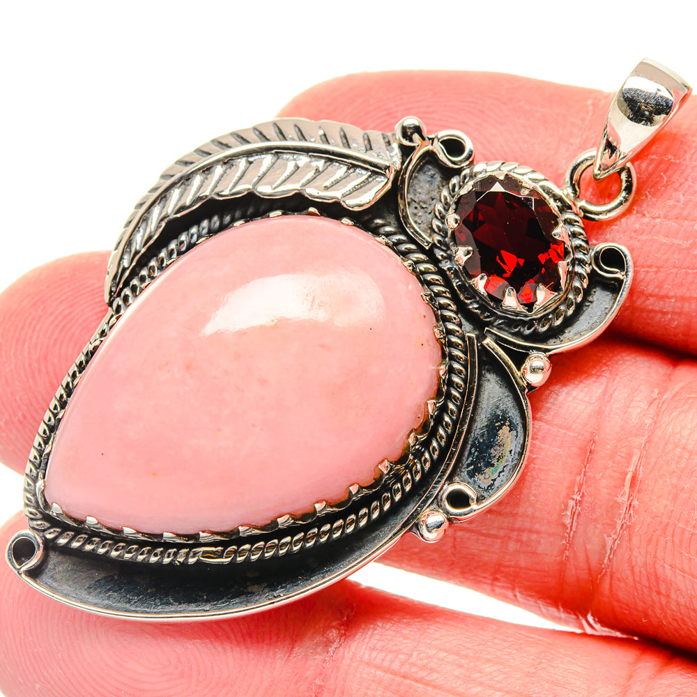 Pink Opal Pendants handcrafted by Anasilvercos - PD20043