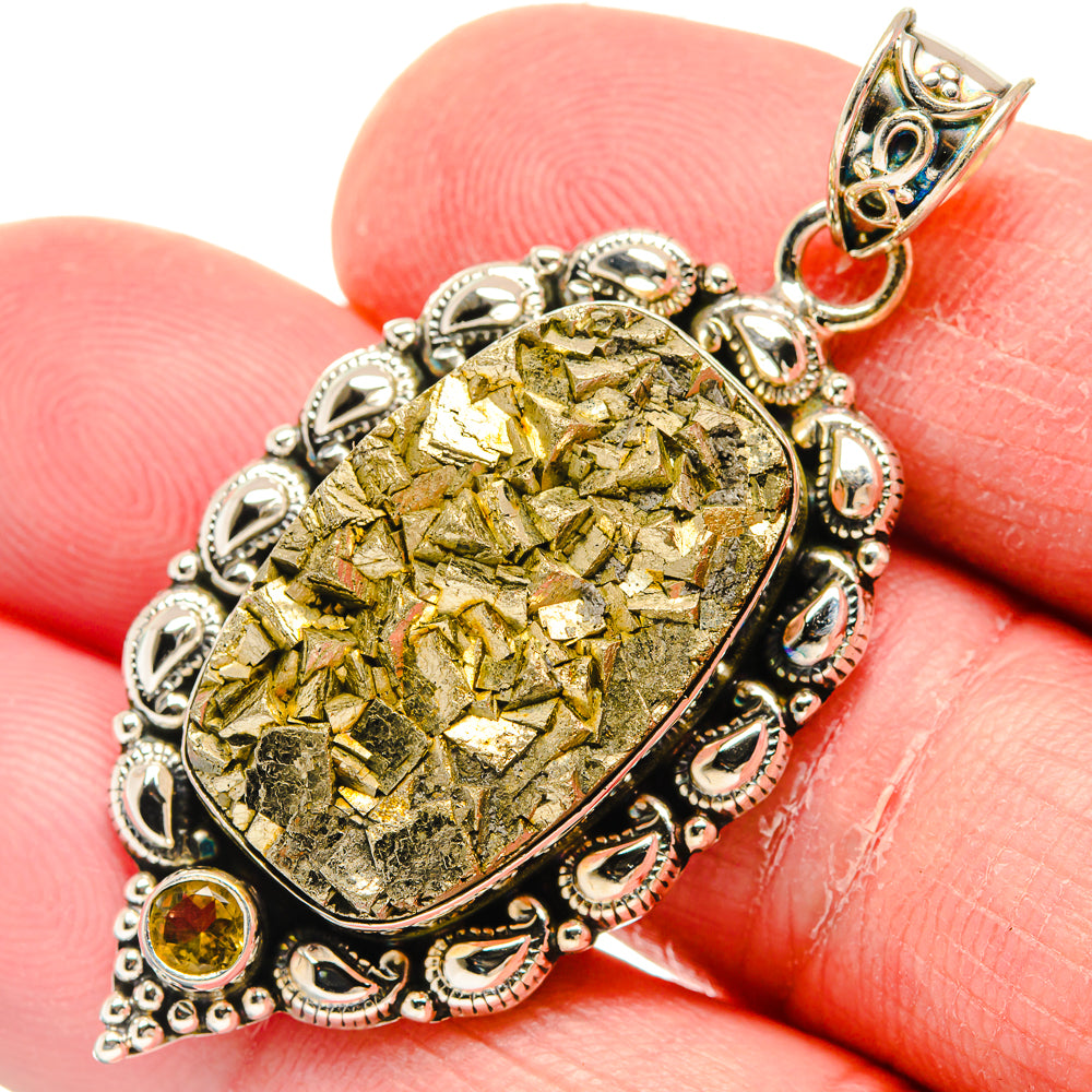 Pyrite Pendants handcrafted by Anasilvercos - PD20078