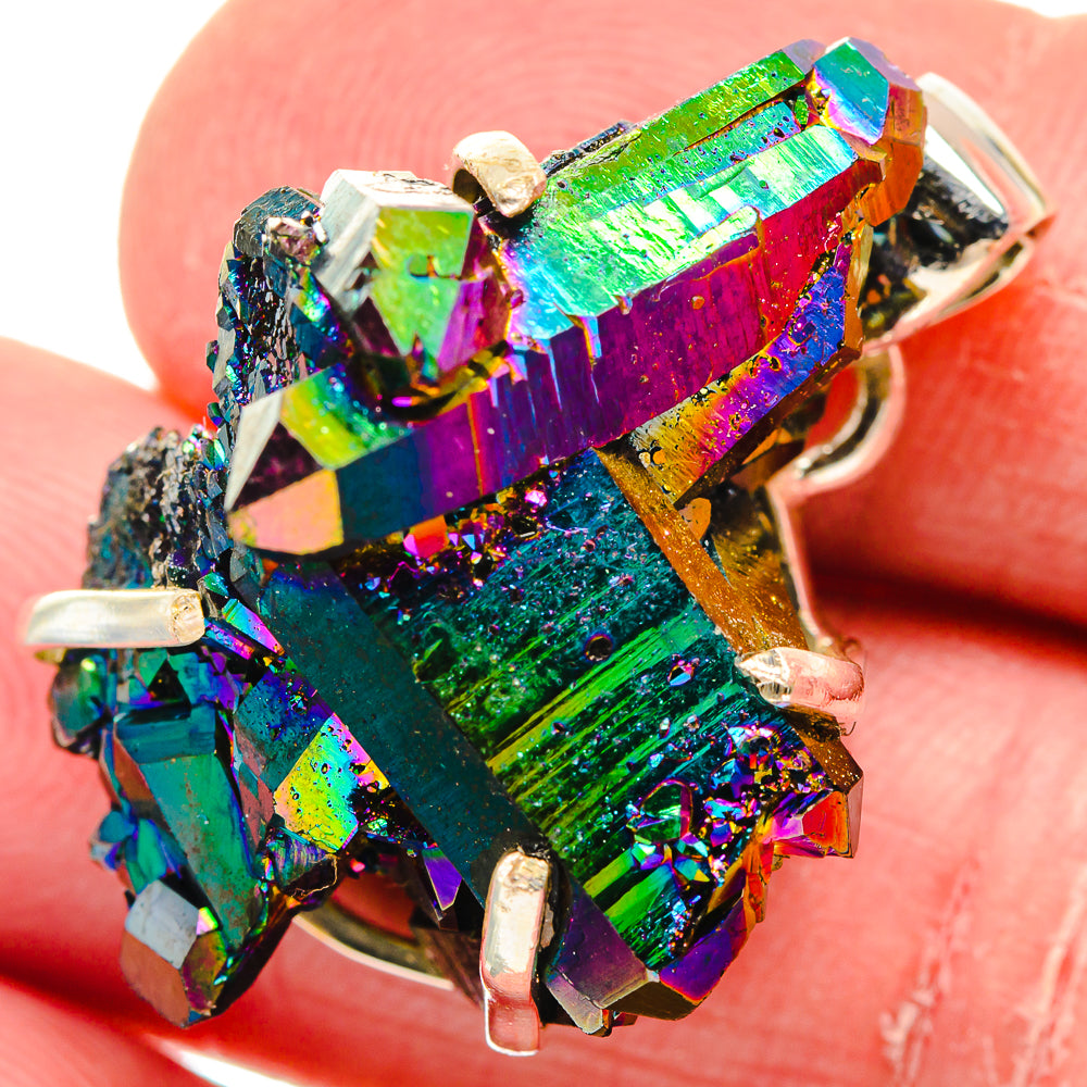Titanium Sunshine Druzy Pendants handcrafted by Anasilvercos - PD20087