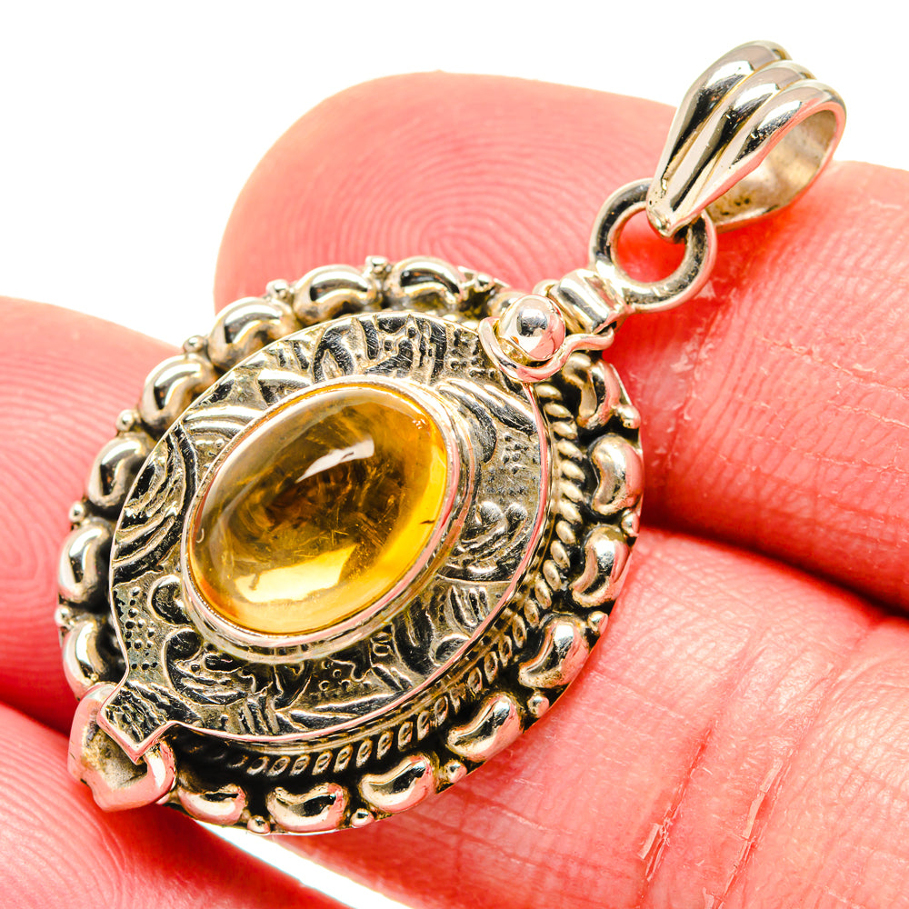 Citrine Pendants handcrafted by Anasilvercos - PD20094