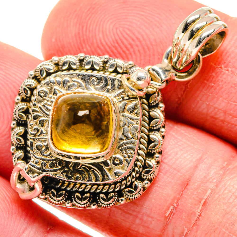 Citrine Pendants handcrafted by Anasilvercos - PD20107