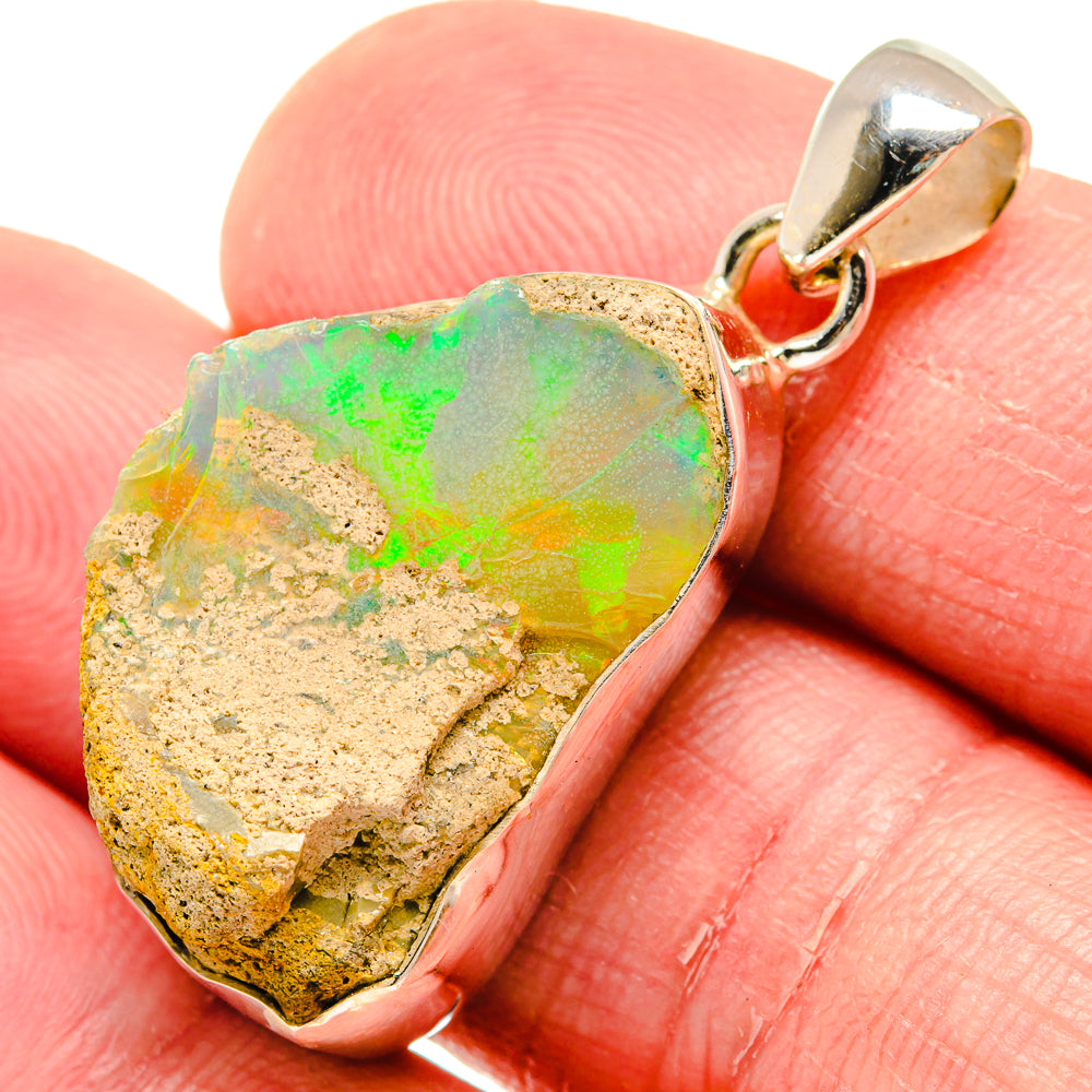 Ethiopian Opal Pendants handcrafted by Anasilvercos - PD20124