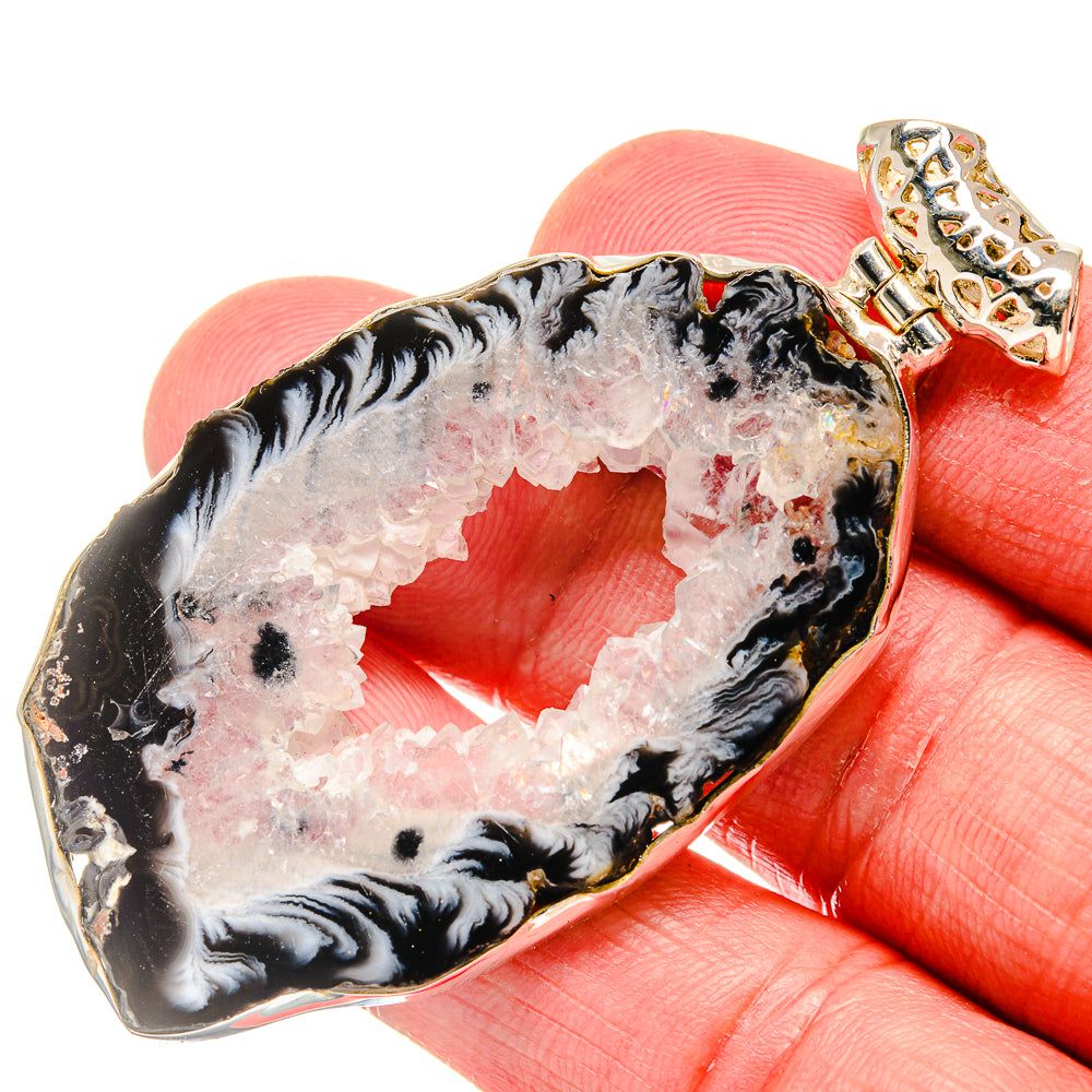 Coconut Geode Slice Pendants handcrafted by Anasilvercos - PD20134