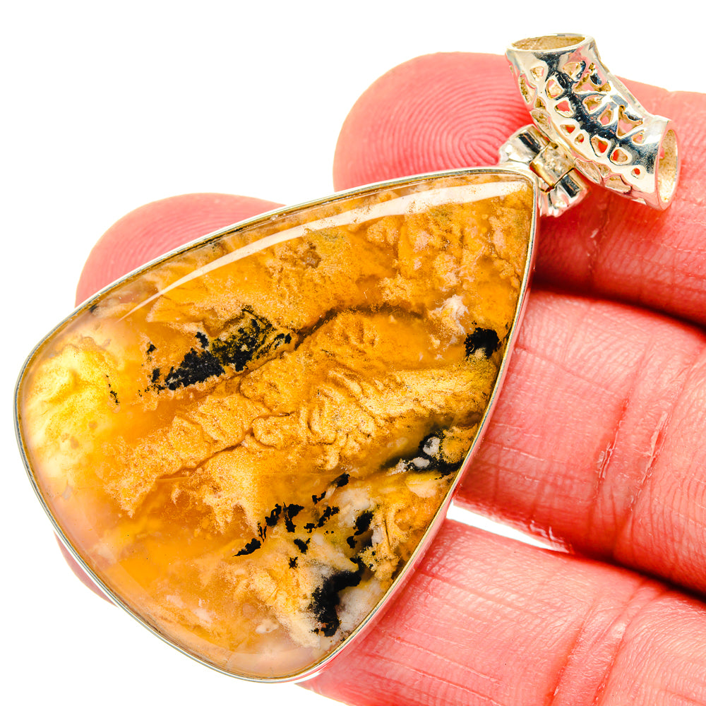 Plume Agate Pendants handcrafted by Anasilvercos - PD20138