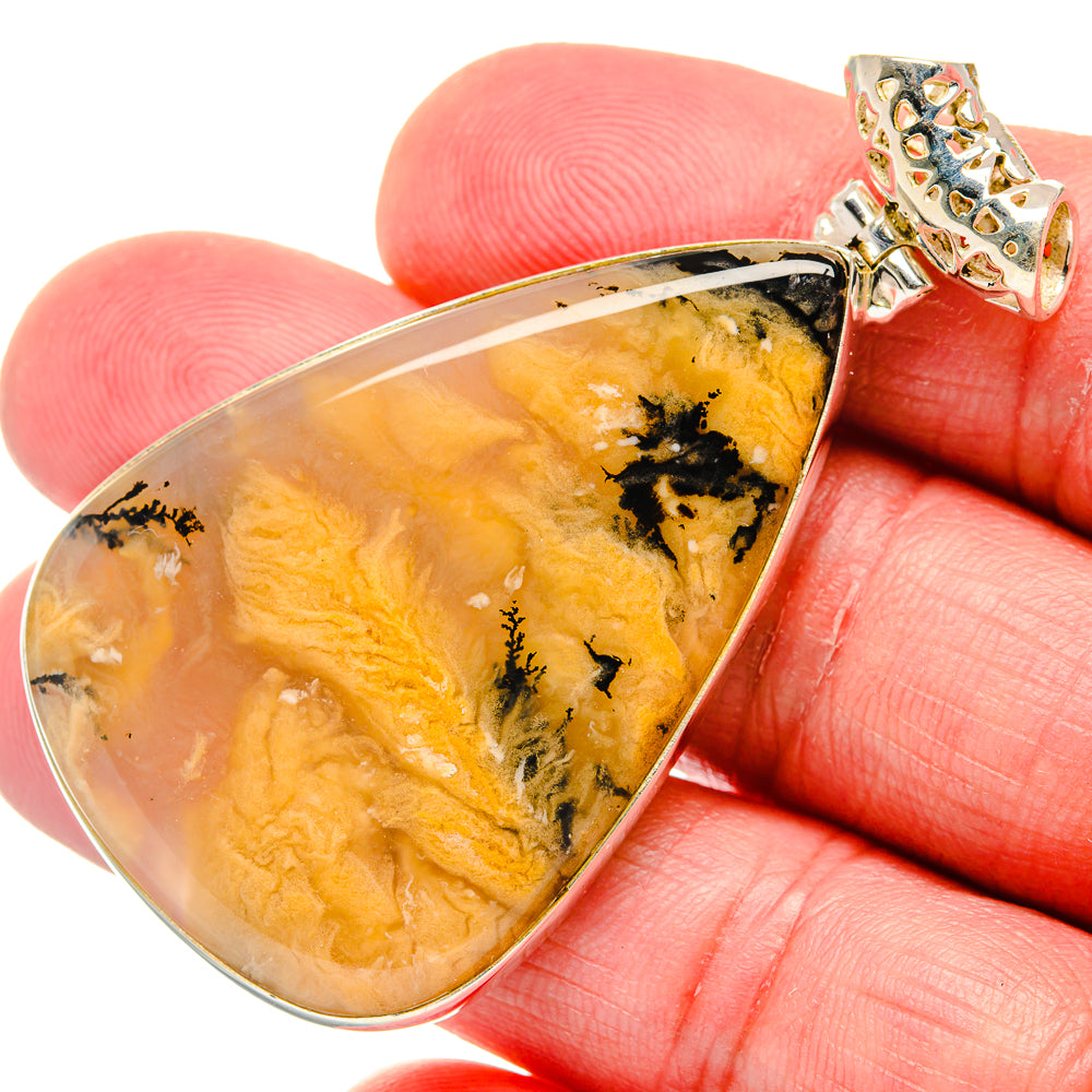 Plume Agate Pendants handcrafted by Anasilvercos - PD20139