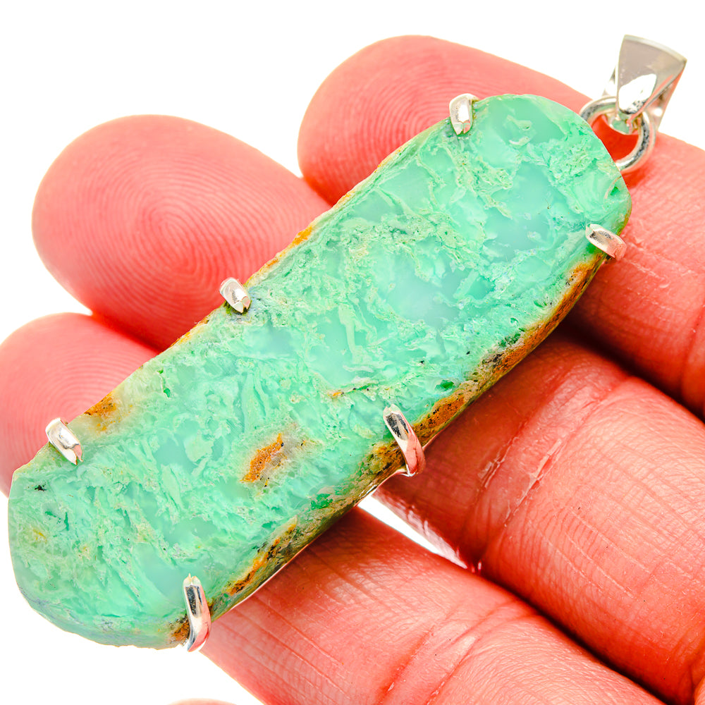 Chrysoprase Pendants handcrafted by Anasilvercos - PD20155