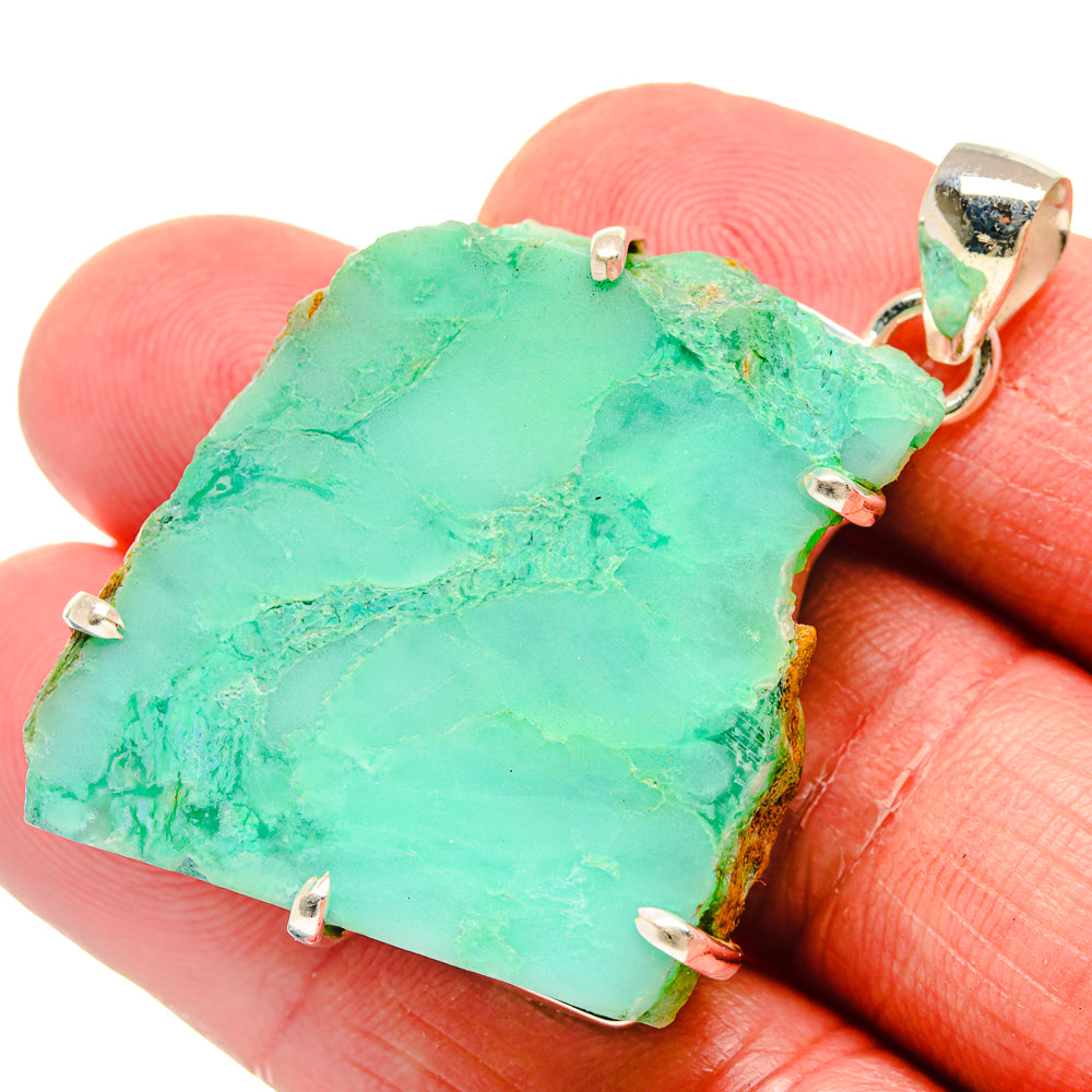 Chrysoprase Pendants handcrafted by Anasilvercos - PD20157