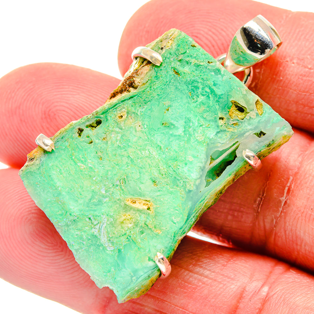 Chrysoprase Pendants handcrafted by Anasilvercos - PD20158