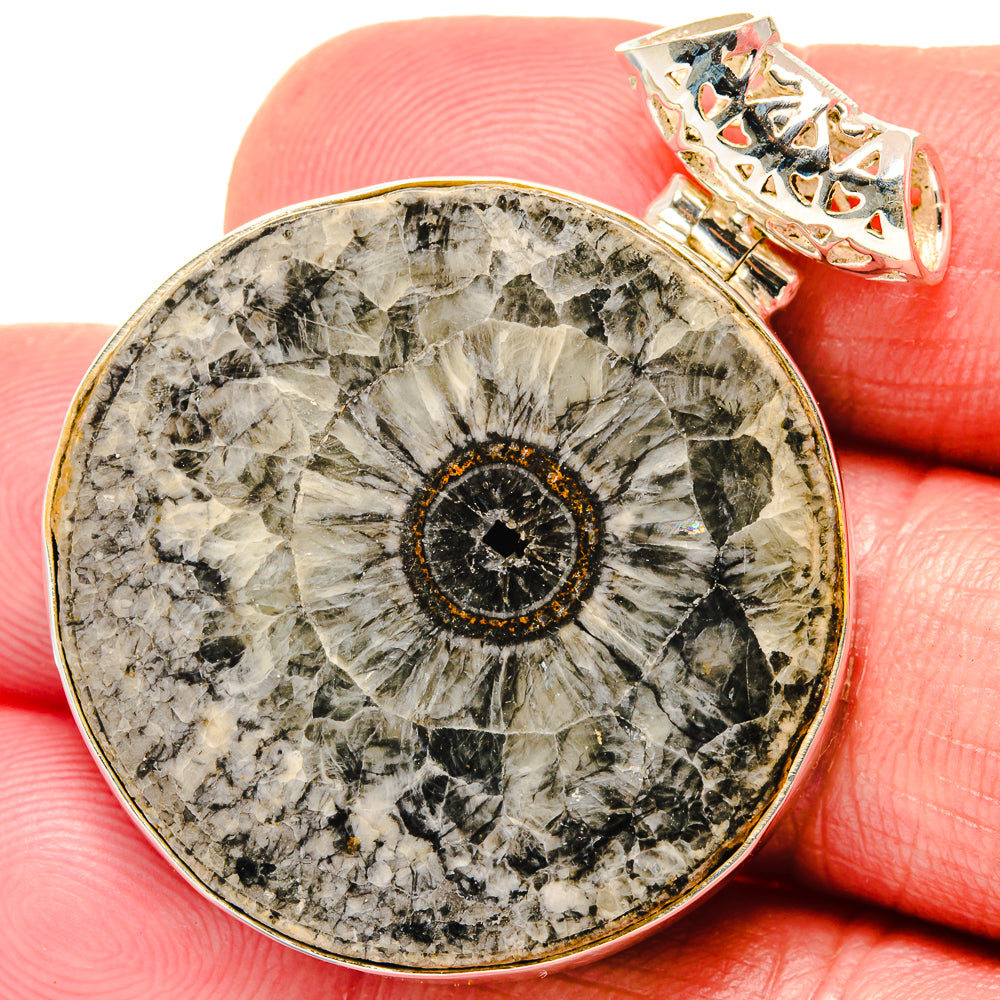 Moroccan Goniatite Fossil Pendants handcrafted by Anasilvercos - PD20170