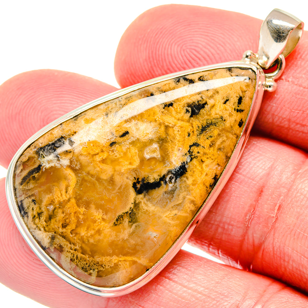 Plume Agate Pendants handcrafted by Anasilvercos - PD20171