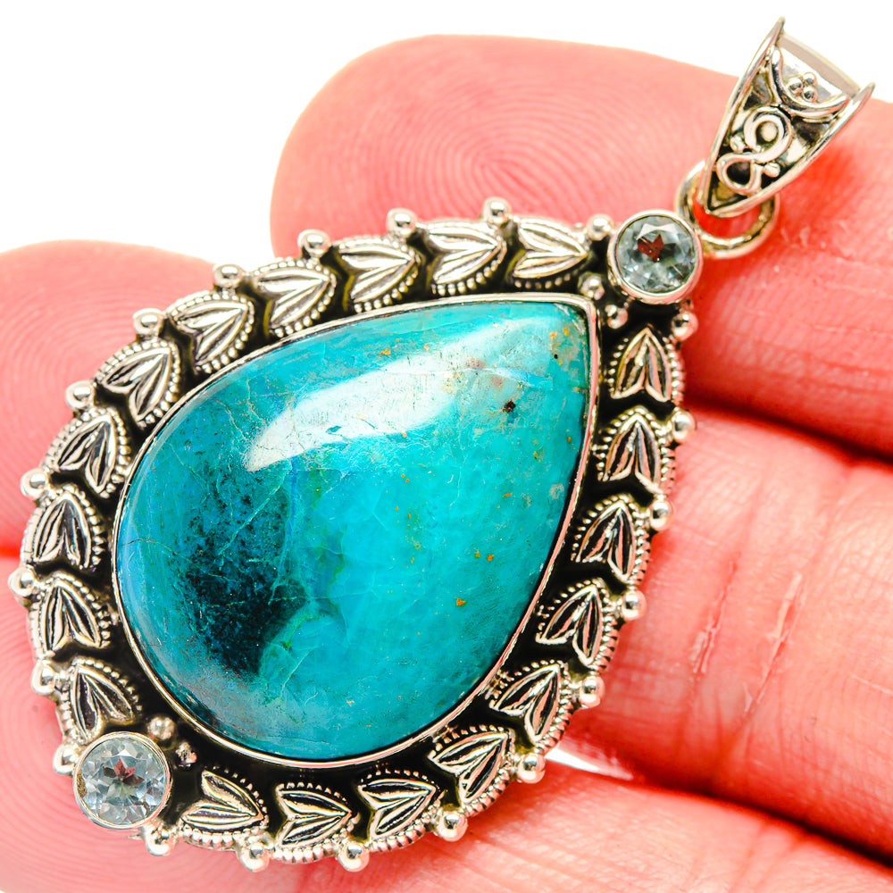 Chrysocolla Pendants handcrafted by Anasilvercos - PD20192