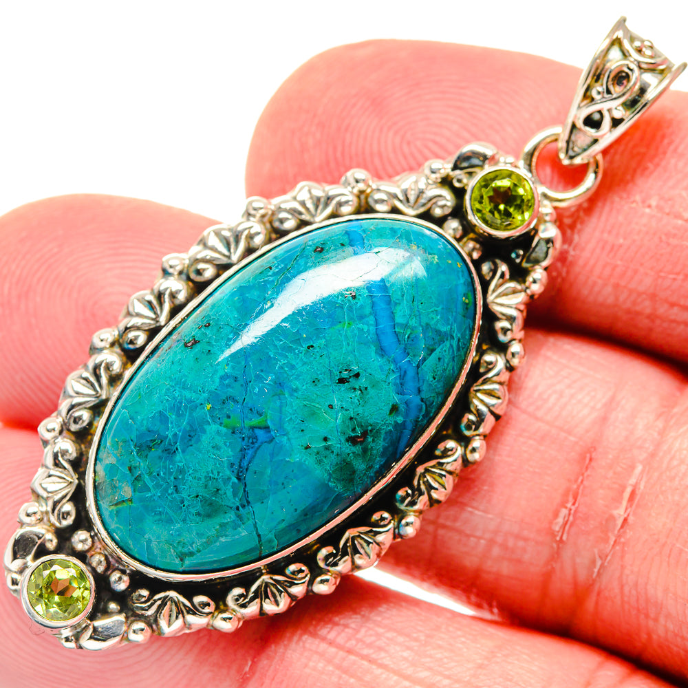 Chrysocolla Pendants handcrafted by Anasilvercos - PD20224